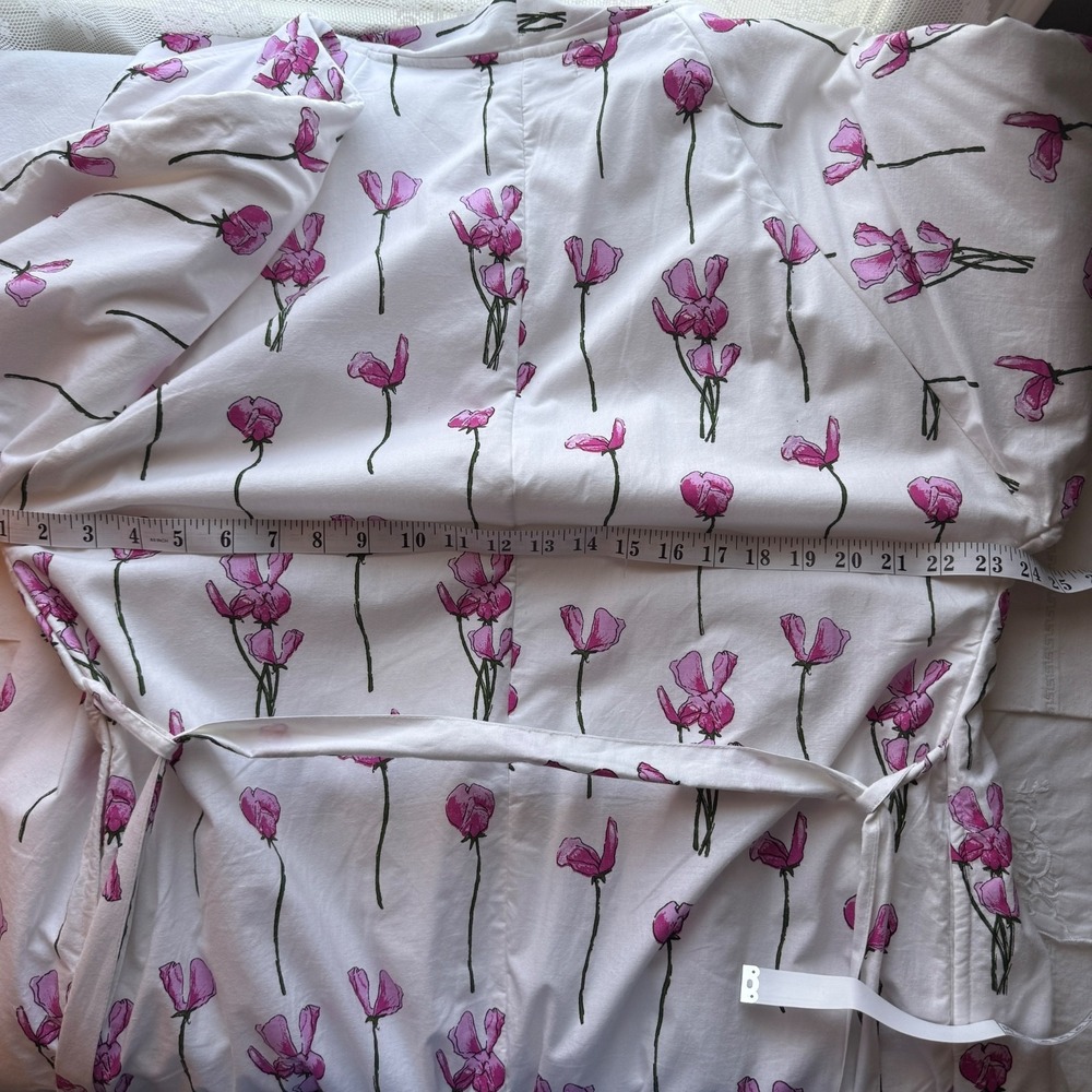 Their Nibs Grandma Robe Terry Lined Cotton Poppy Floral Wrap Belted S Womens - Picture 15 of 16